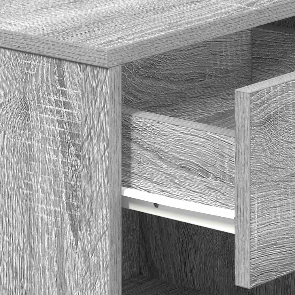 vidaXL Bedside Cabinets 2 pcs with Drawer Grey Sonoma 39x28x41 cm