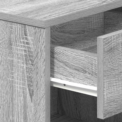 vidaXL Bedside Cabinets 2 pcs with Drawer Grey Sonoma 39x28x41 cm