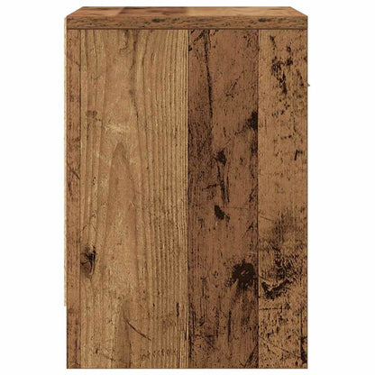 vidaXL Bedside Cabinet with Drawer Old Wood 39x28x41 cm