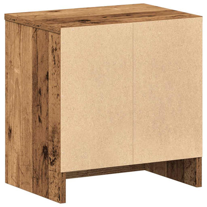 vidaXL Bedside Cabinet with Drawer Old Wood 39x28x41 cm