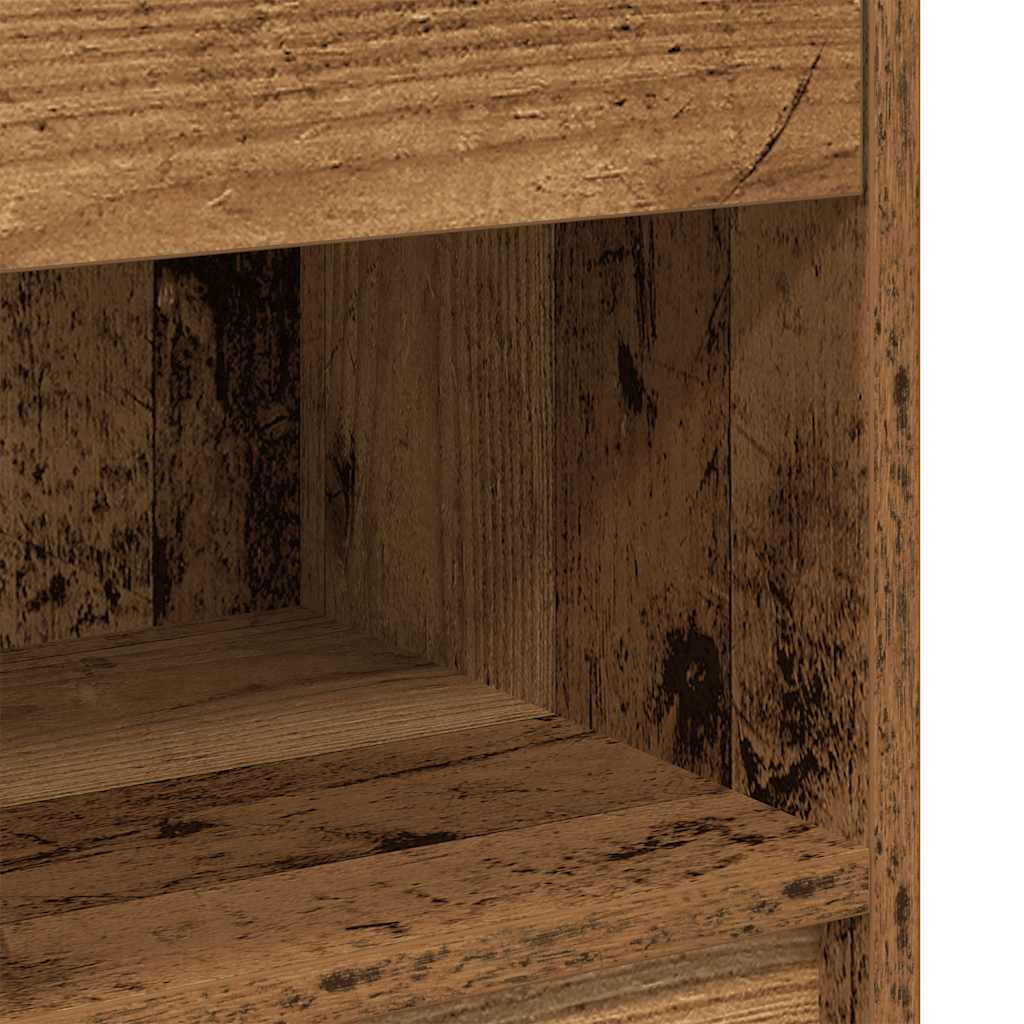 vidaXL Bedside Cabinets 2 pcs with Drawer Old Wood 39x28x41 cm