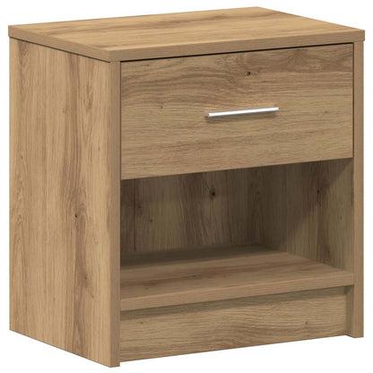 vidaXL Bedside Cabinet with Drawer Artisan Oak 39x28x41 cm