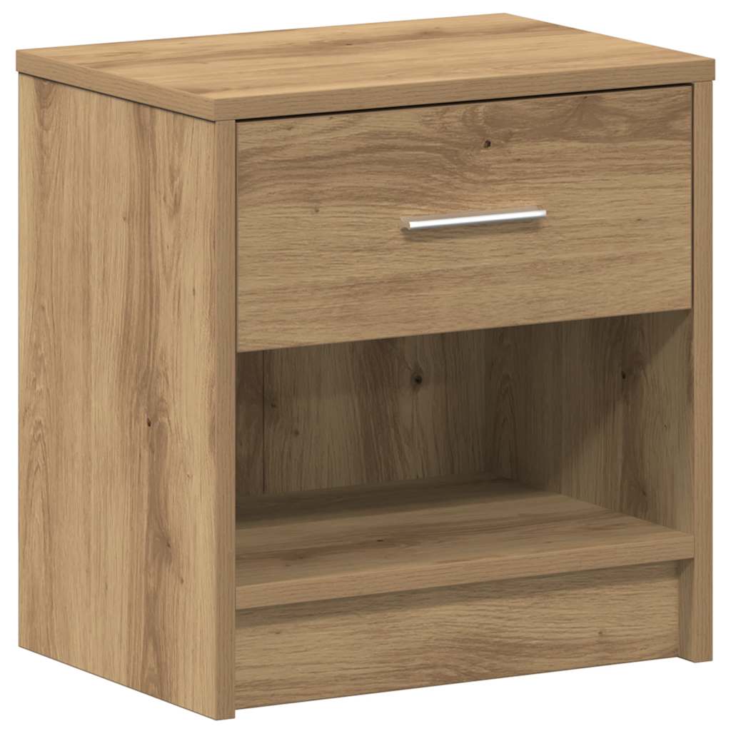 vidaXL Bedside Cabinets 2 pcs with Drawer Artisan Oak 39x28x41 cm