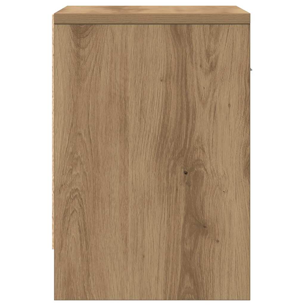 vidaXL Bedside Cabinets 2 pcs with Drawer Artisan Oak 39x28x41 cm