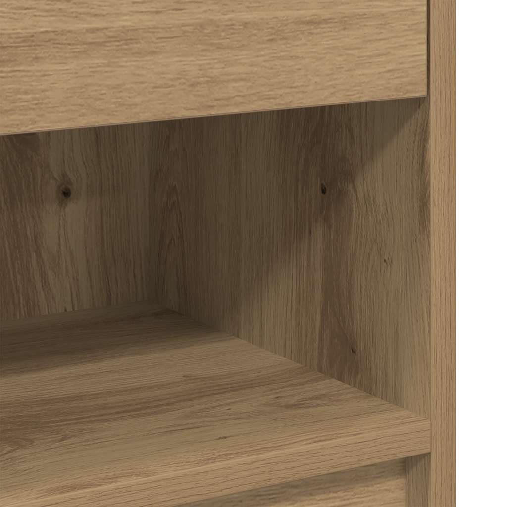 vidaXL Bedside Cabinets 2 pcs with Drawer Artisan Oak 39x28x41 cm