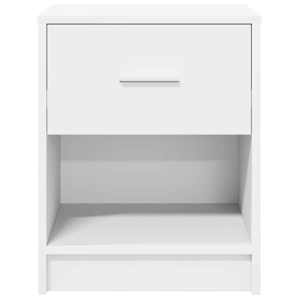 vidaXL Bedside Cabinets 2 pcs with Drawer White 40x34x50 cm
