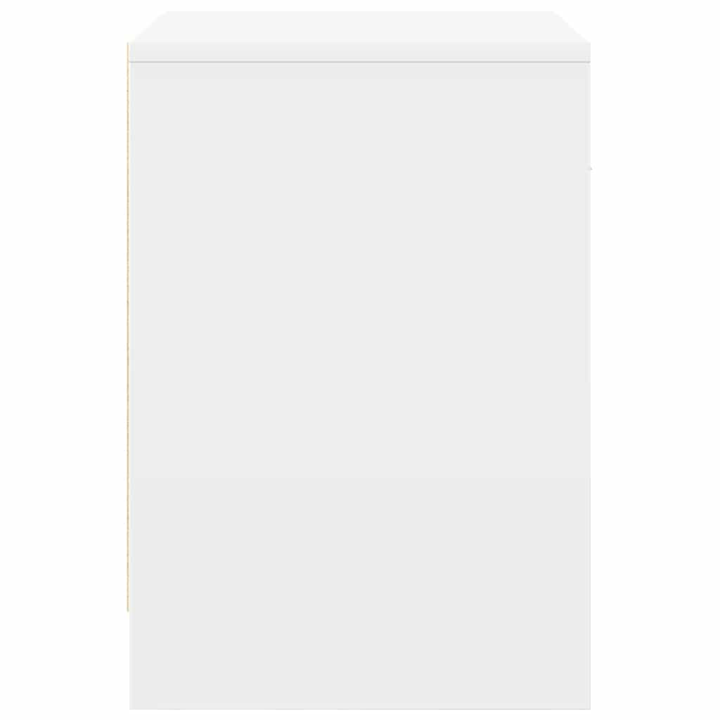 vidaXL Bedside Cabinets 2 pcs with Drawer White 40x34x50 cm