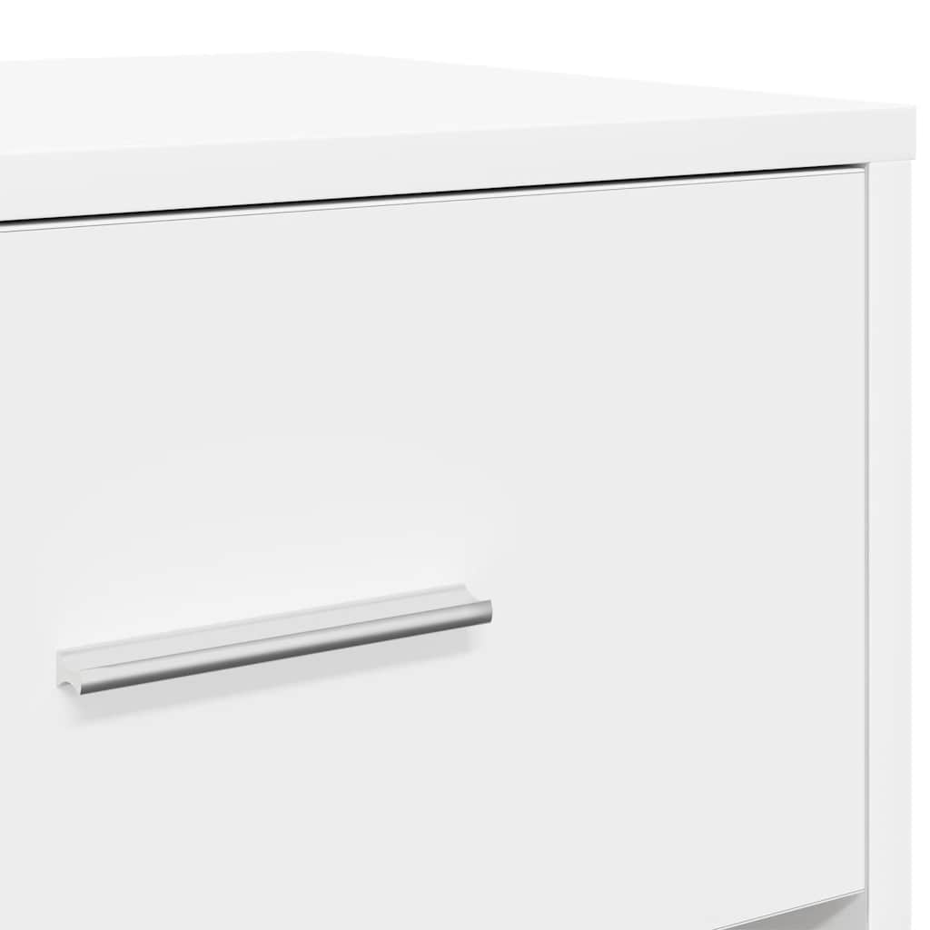 vidaXL Bedside Cabinets 2 pcs with Drawer White 40x34x50 cm