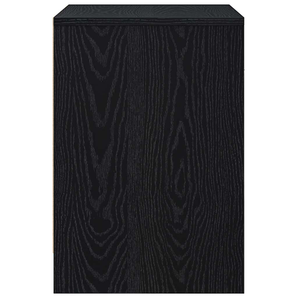 vidaXL Bedside Cabinets 2 pcs with Drawer Black 40x34x50 cm