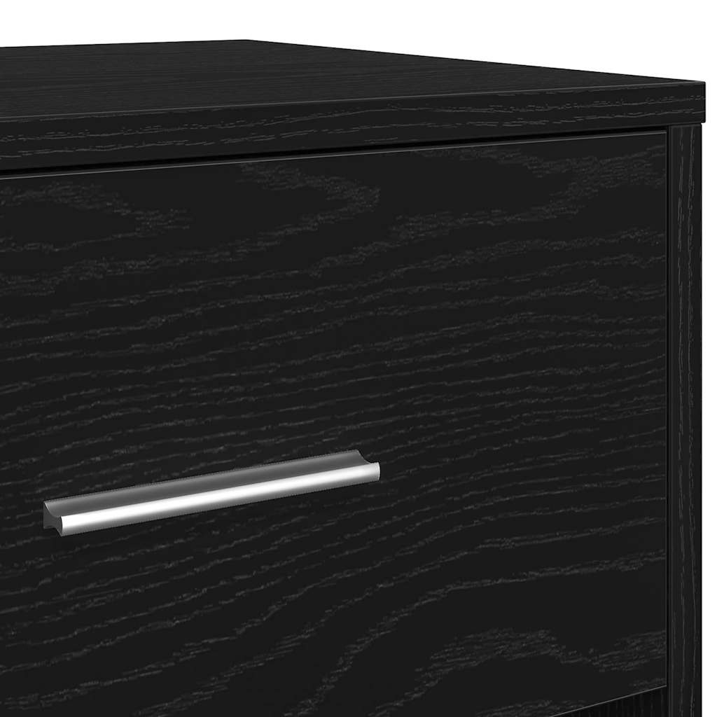 vidaXL Bedside Cabinets 2 pcs with Drawer Black 40x34x50 cm