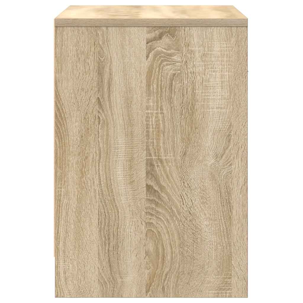 vidaXL Bedside Cabinets 2 pcs with Drawer Sonoma Oak 40x34x50 cm