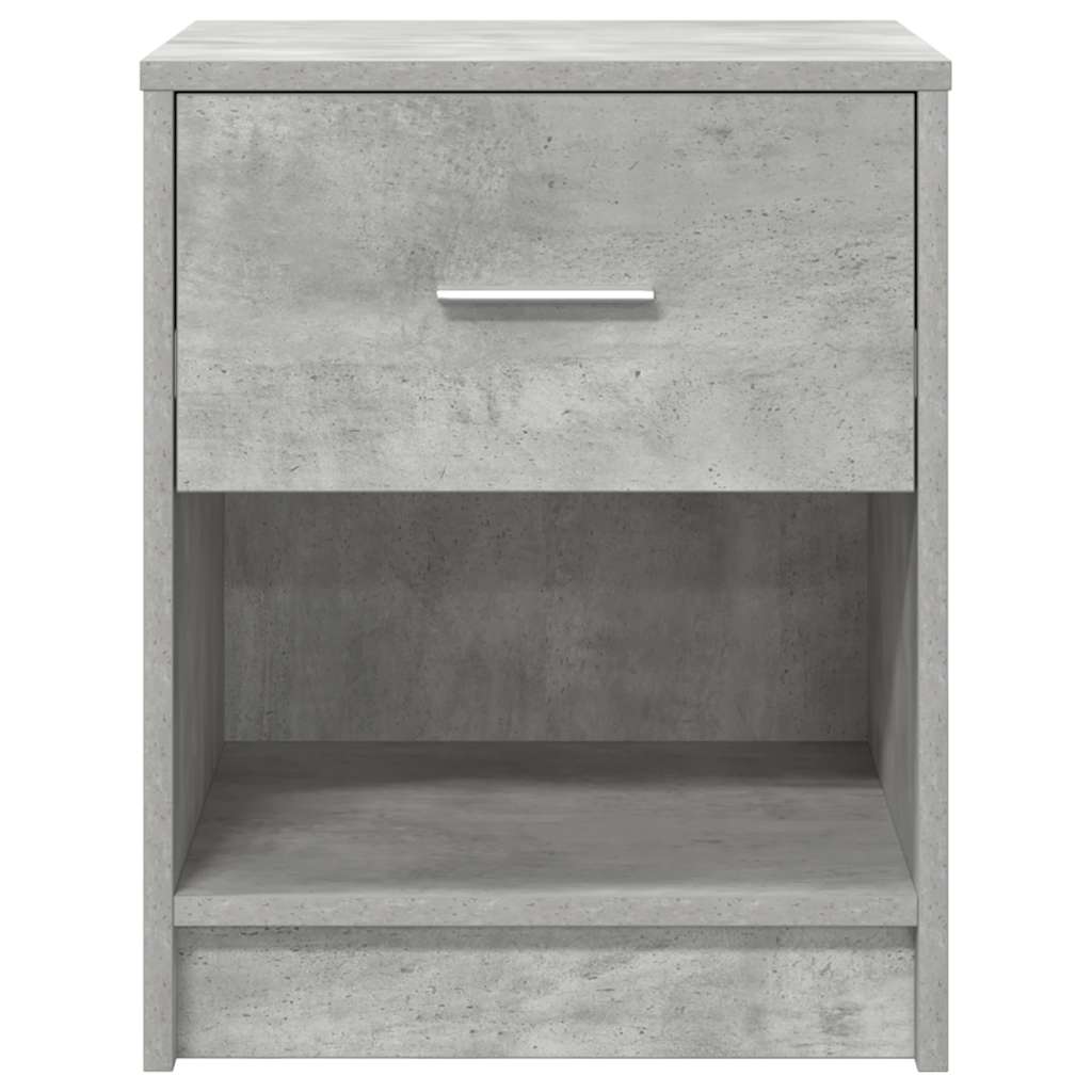 vidaXL Bedside Cabinets 2 pcs with Drawer Concrete Grey 40x34x50 cm