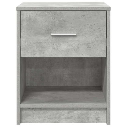 vidaXL Bedside Cabinets 2 pcs with Drawer Concrete Grey 40x34x50 cm