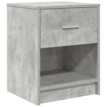 vidaXL Bedside Cabinets 2 pcs with Drawer Concrete Grey 40x34x50 cm