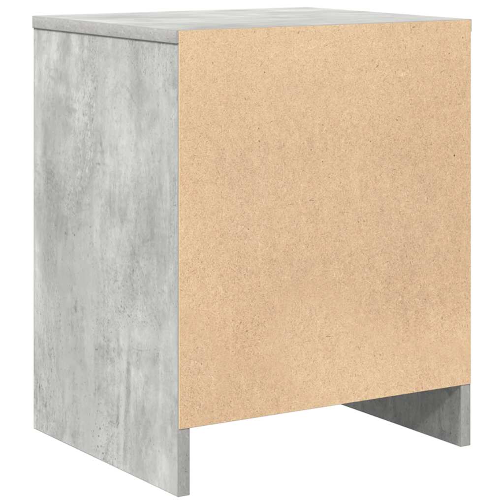 vidaXL Bedside Cabinets 2 pcs with Drawer Concrete Grey 40x34x50 cm