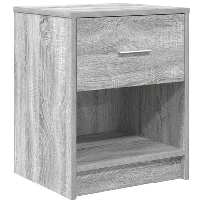 vidaXL Bedside Cabinets 2 pcs with Drawer Grey Sonoma 40x34x50 cm
