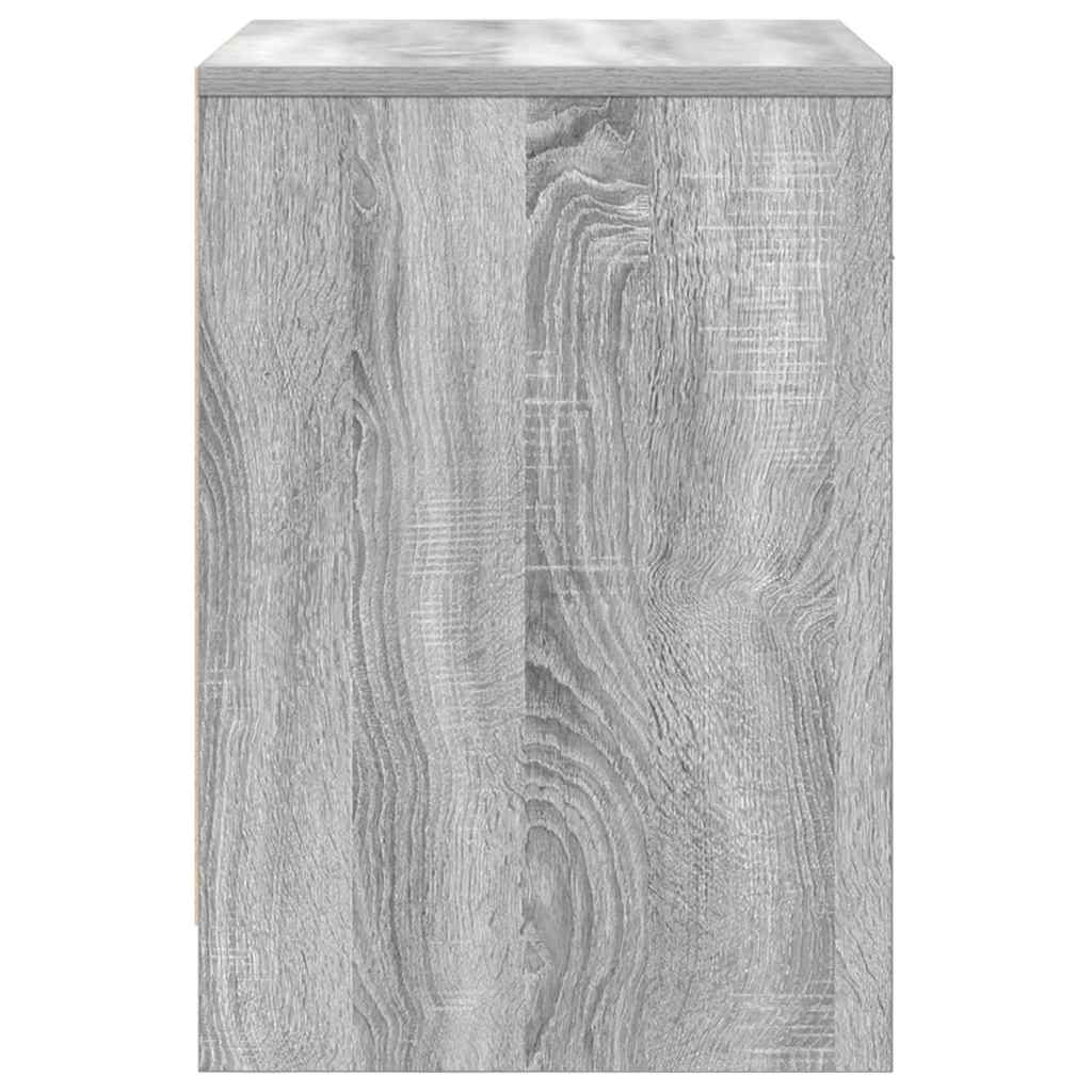 vidaXL Bedside Cabinets 2 pcs with Drawer Grey Sonoma 40x34x50 cm