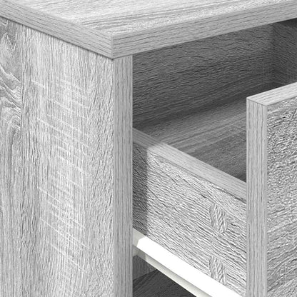 vidaXL Bedside Cabinets 2 pcs with Drawer Grey Sonoma 40x34x50 cm