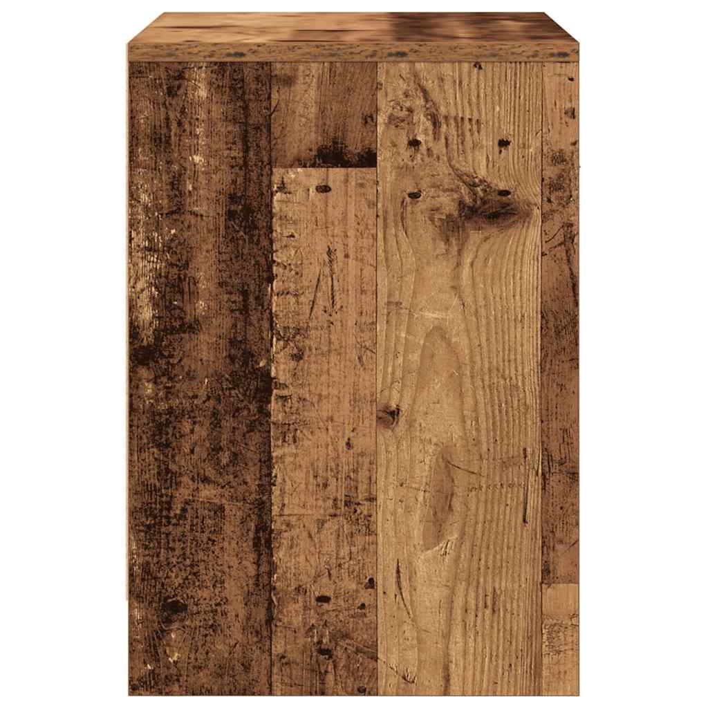 vidaXL Bedside Cabinets 2 pcs with Drawer Old Wood 40x34x50 cm