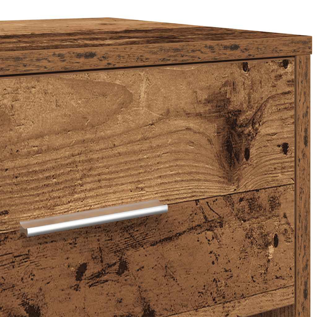 vidaXL Bedside Cabinets 2 pcs with Drawer Old Wood 40x34x50 cm