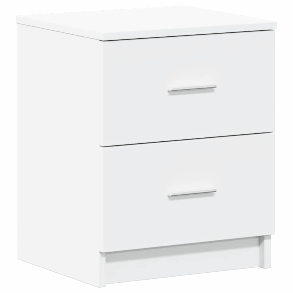 vidaXL Bedside Cabinet | White | Engineered wood | Compact | Bedside Cabinet