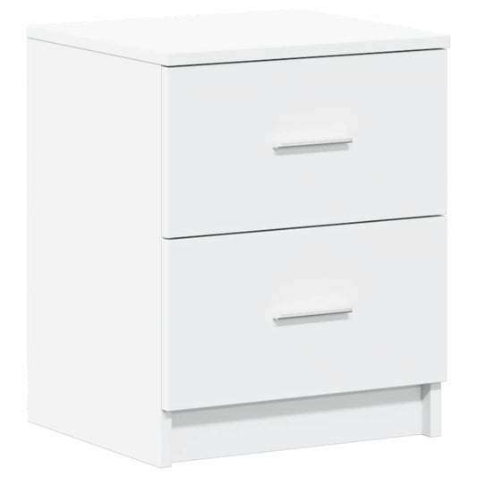 vidaXL Bedside Cabinet | White | Engineered wood | Compact | Bedside Cabinet