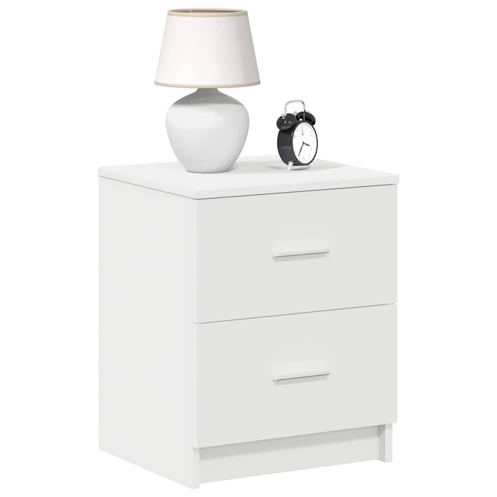 vidaXL Bedside Cabinet | White | Engineered wood | Compact | Bedside Cabinet
