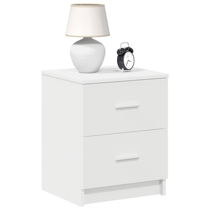vidaXL Bedside Cabinet | White | Engineered wood | Compact | Bedside Cabinet