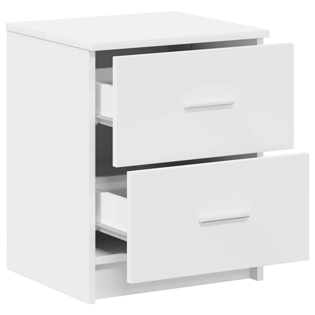 vidaXL Bedside Cabinet | White | Engineered wood | Compact | Bedside Cabinet