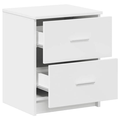 vidaXL Bedside Cabinet | White | Engineered wood | Compact | Bedside Cabinet