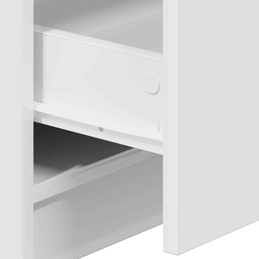 vidaXL Bedside Cabinet | White | Engineered wood | Compact | Bedside Cabinet