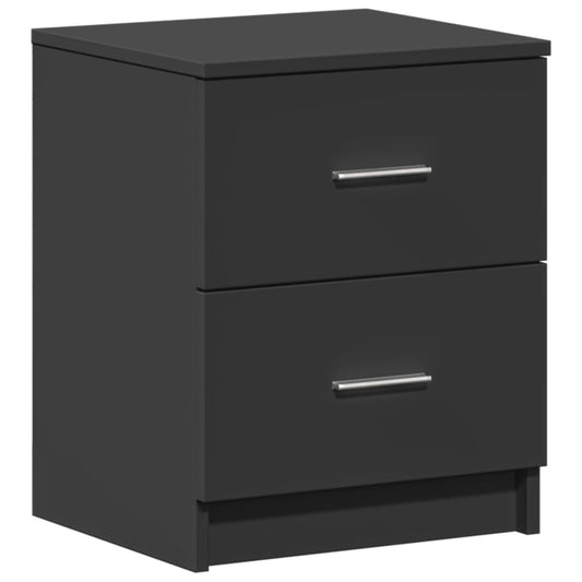 vidaXL Bedside Cabinet | Black | Engineered wood | Standard | Bedside Cabinet