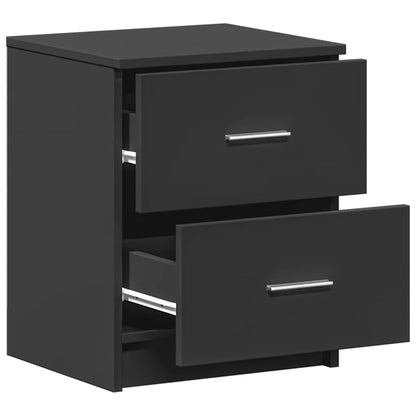 vidaXL Bedside Cabinet | Black | Engineered wood | Standard | Bedside Cabinet