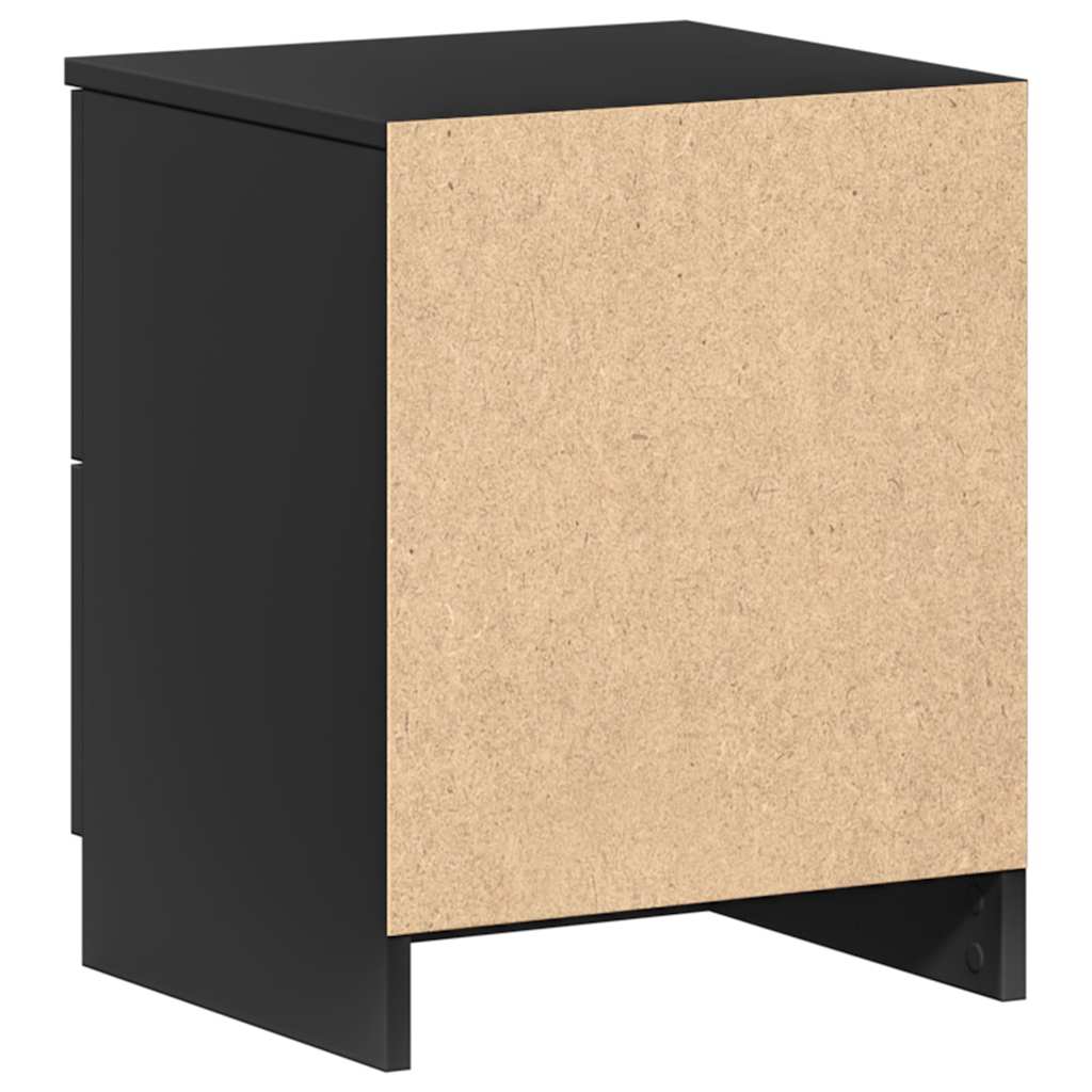 vidaXL Bedside Cabinet | Black | Engineered wood | Standard | Bedside Cabinet