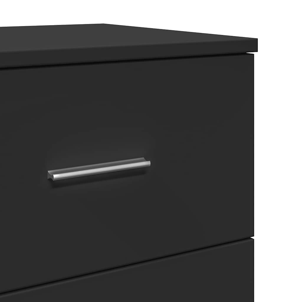 vidaXL Bedside Cabinet | Black | Engineered wood | Standard | Bedside Cabinet
