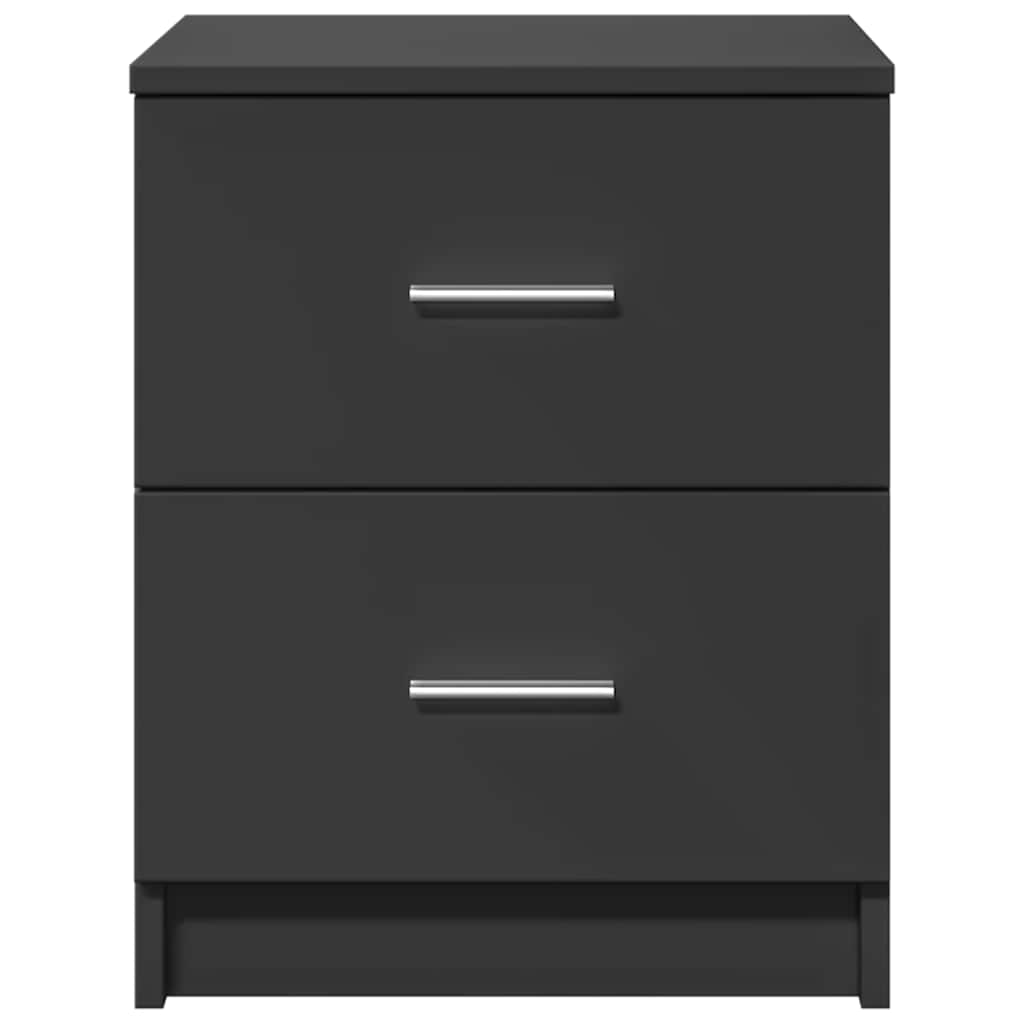 vidaXL Bedside Cabinets 2 pcs with 2 Drawers Black 40x36x50 cm