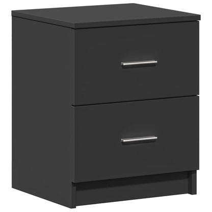 vidaXL Bedside Cabinets 2 pcs with 2 Drawers Black 40x36x50 cm