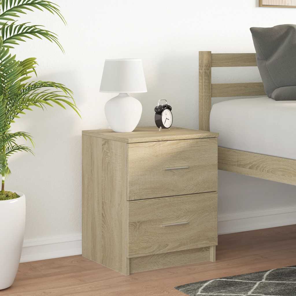 vidaXL Bedside Cabinet | Sonoma oak | Engineered wood | Medium | Bedside Cabinet