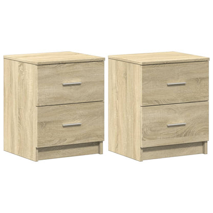 vidaXL Bedside Cabinet | Set of 2 | Sonoma oak | Engineered wood | Medium