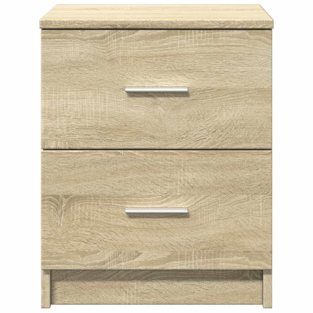 vidaXL Bedside Cabinet | Set of 2 | Sonoma oak | Engineered wood | Medium