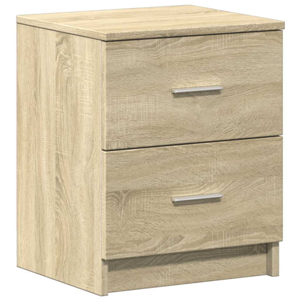 vidaXL Bedside Cabinet | Set of 2 | Sonoma oak | Engineered wood | Medium