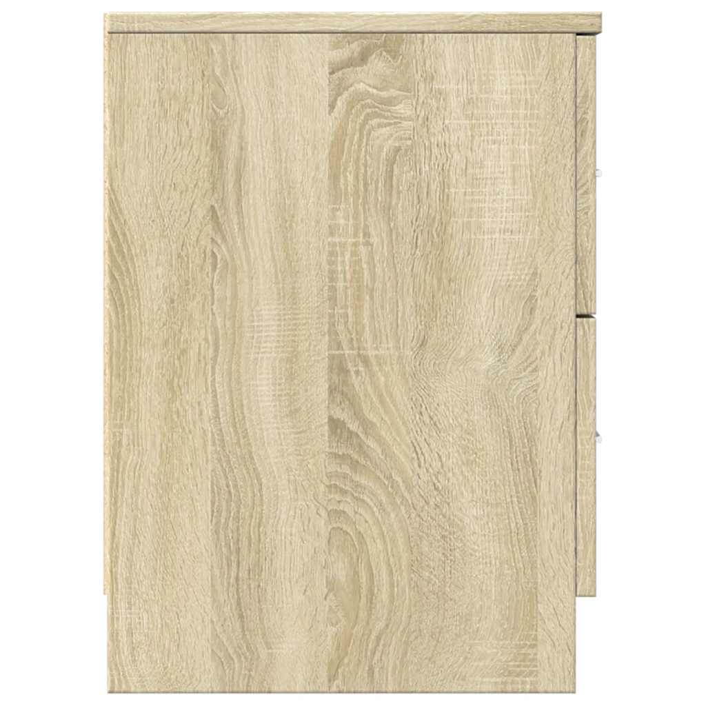 vidaXL Bedside Cabinet | Set of 2 | Sonoma oak | Engineered wood | Medium