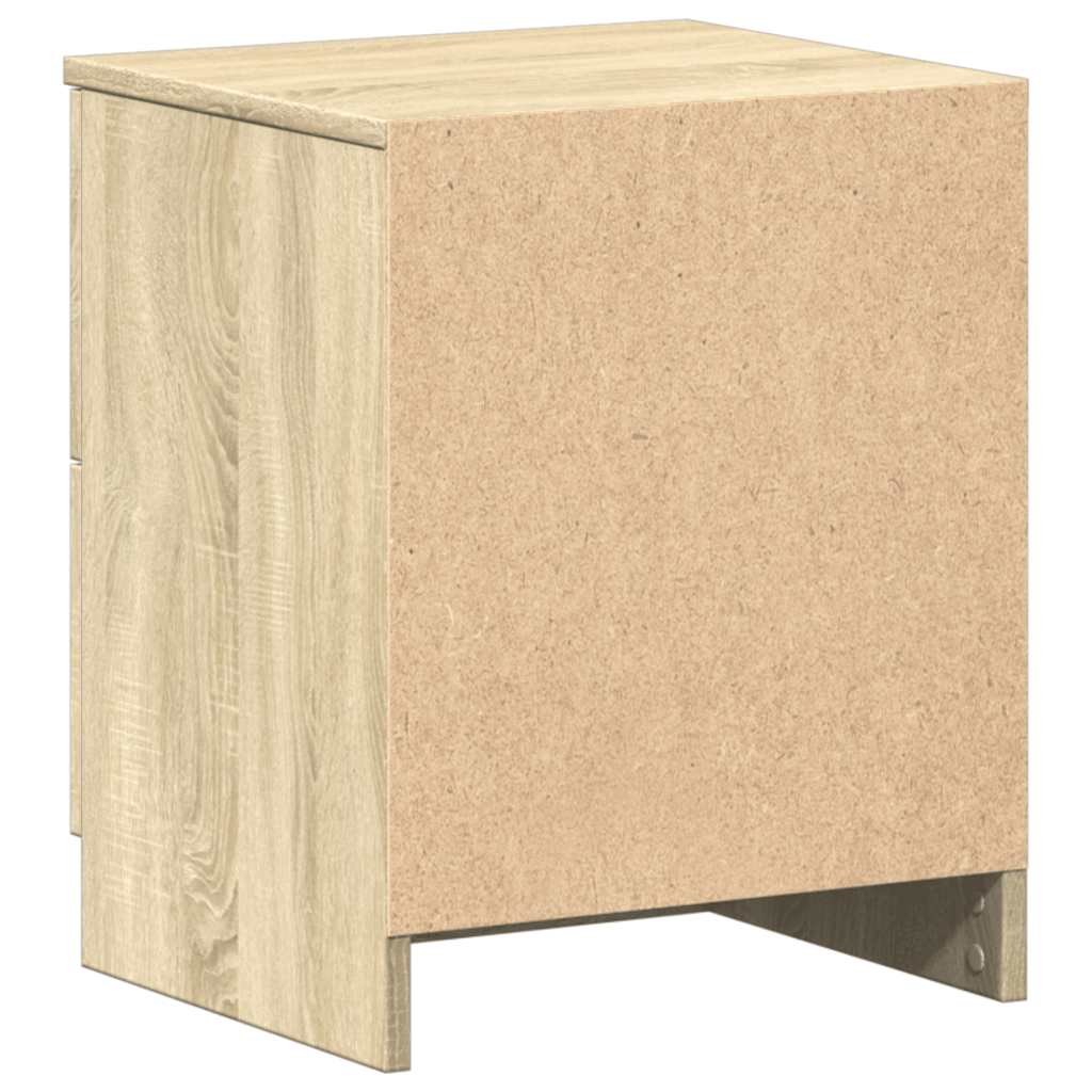 vidaXL Bedside Cabinet | Set of 2 | Sonoma oak | Engineered wood | Medium