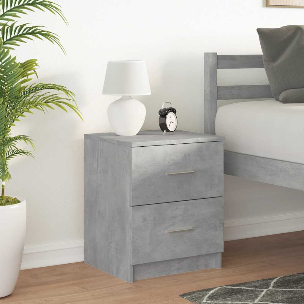 vidaXL Bedside Cabinet | Concrete Grey | Engineered wood | 40x36x50 cm