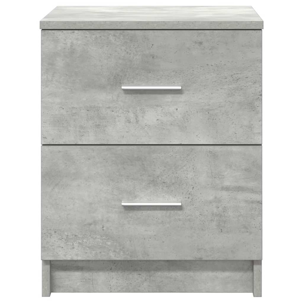 vidaXL Bedside Cabinets 2 pcs with 2 Drawers Concrete Grey 40x36x50 cm
