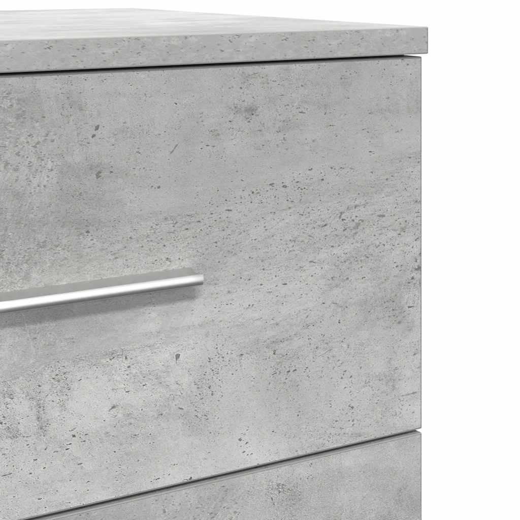 vidaXL Bedside Cabinets 2 pcs with 2 Drawers Concrete Grey 40x36x50 cm