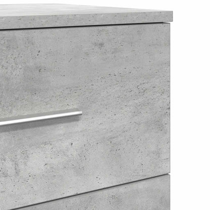vidaXL Bedside Cabinets 2 pcs with 2 Drawers Concrete Grey 40x36x50 cm