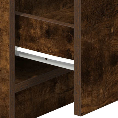vidaXL Bedside Cabinet with 2 Drawers Smoked Oak 40x36x50 cm