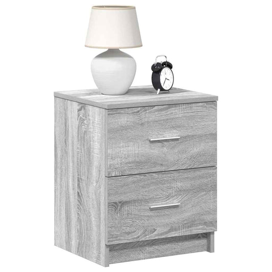 vidaXL Bedside Cabinet | Grey sonoma | Engineered wood | Medium