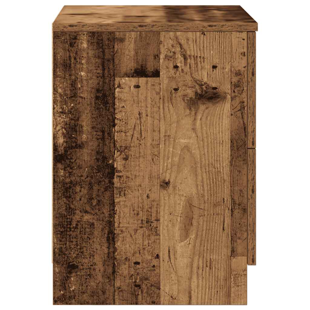 vidaXL Bedside Cabinets 2 pcs with 2 Drawers Old Wood 40x36x50 cm